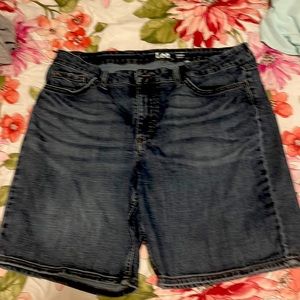 Two pair blue Jean shorts slightly used